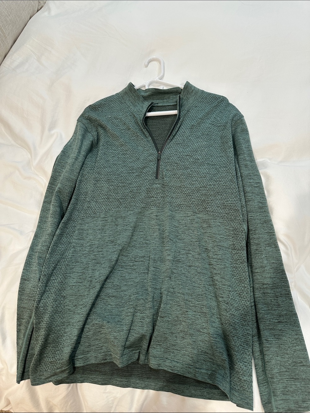 lululemon athletica Men's Forest Green Quarter-Zip Pullover